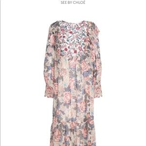 See by Chloe pastel pink maxi dress